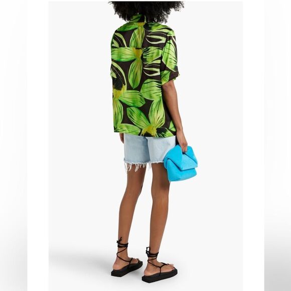 LOUISA BALLOU Weekend Printed Silk Shirt - Picture 2 of 11